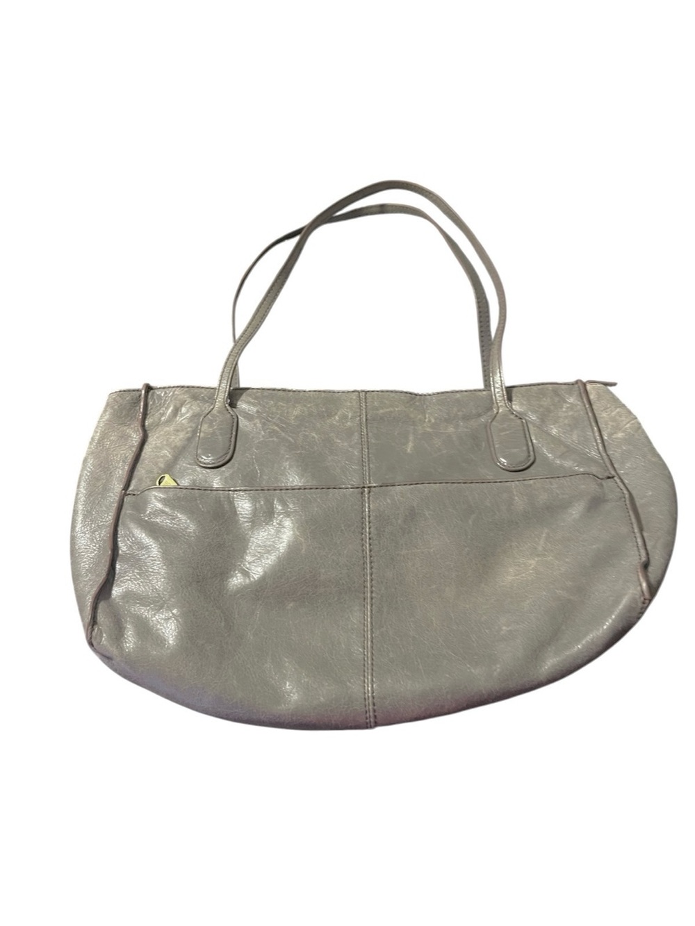 HOBO Gray Leather Shoulder Tote